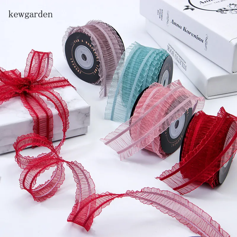 Kewgarden 1 &quot1 5&quot Складная лента из органзы сделай сам бант для волос брошь