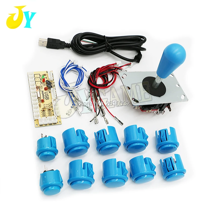 DIY Zero Delay Arcade USB PC джойстик 30 мм/24 мм Кнопка боевые игры запасные части энкодер|Игры