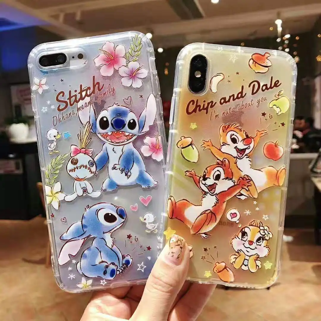 Милый мягкий прозрачный чехол из ТПУ с рисунком белки Дональда Дака для iPhone Xr Xs Max
