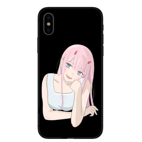 Мягкий термополиуретановый чехол Dois querida na FRANXX аниме Zero Two DIY Pintado Bonito Acessorios для телефона для iphone X 8 7 6 5 4 Plus - Цвет: TPU