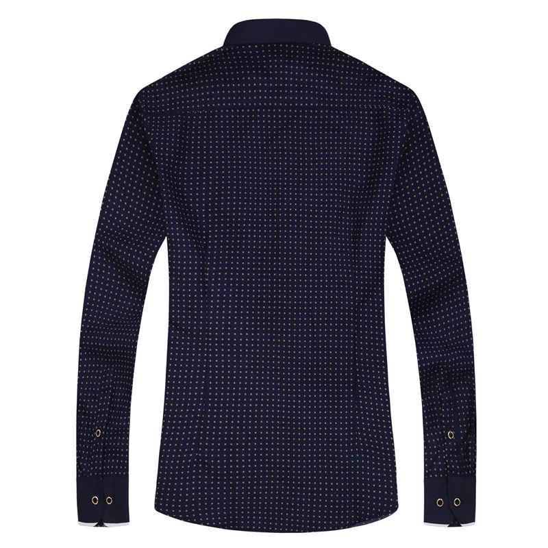Мужские модельные туфли Slim Fit Стиль модный принт повседневная мужская рубашка с