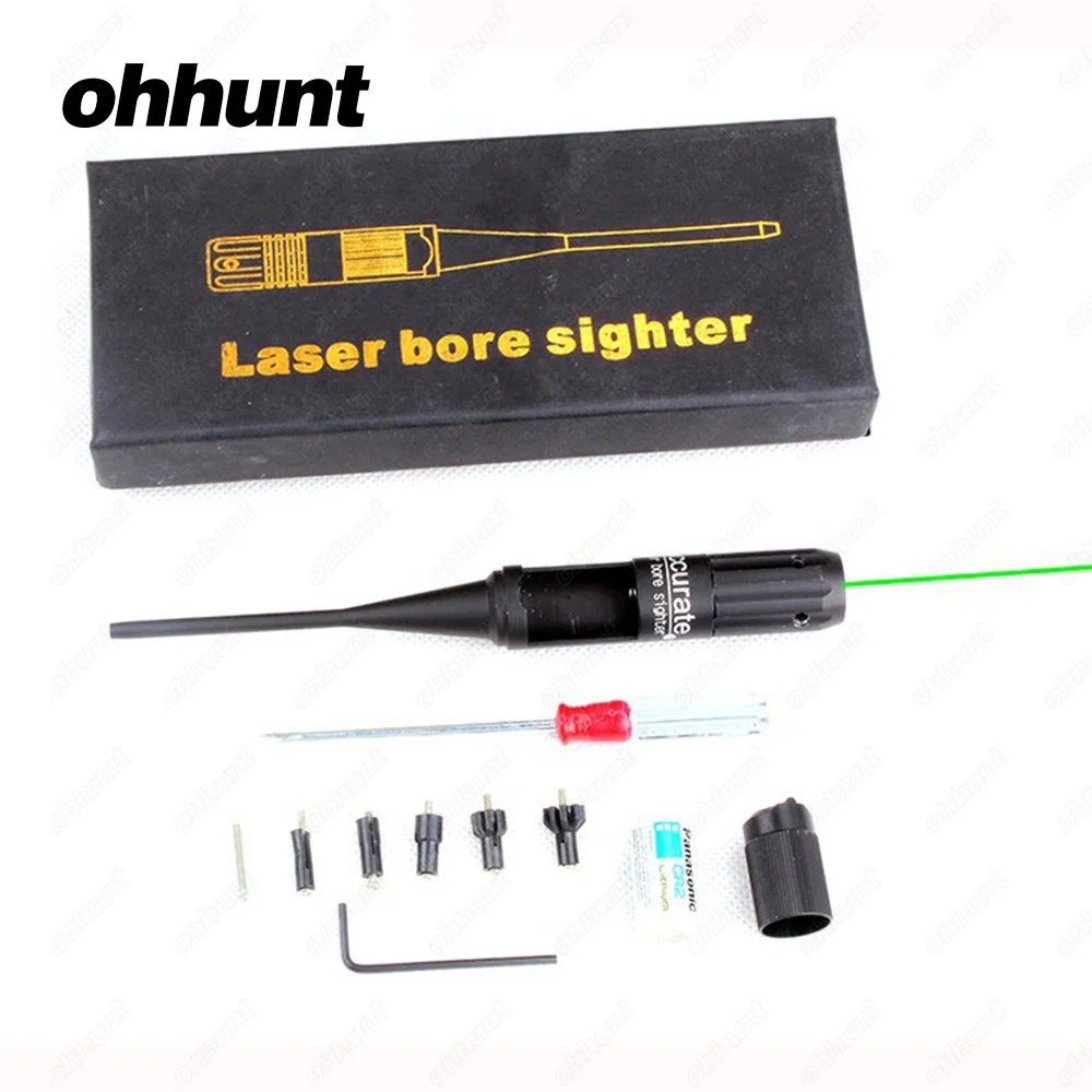 Ohhunt охотничий красный лазерный Boresighter наборы красный зеленый точка отверстие прицел для стрельбы. 22 до. 50 Калибр прицел