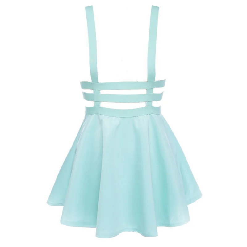 Повседневное платье без рукавов с высокой талией 3 цвета мини подвязки свободный