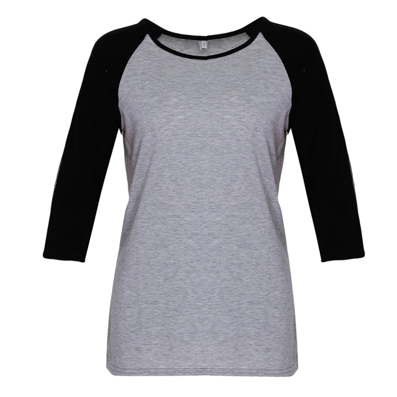 Bigsweety футболка Женские лоскутные Футболки Топы ropa mujer с контрастным рукавом