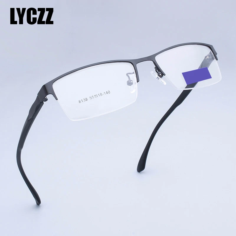 LYCZZ 2019 классические простые мужские оправа для очков при близорукости полуобода