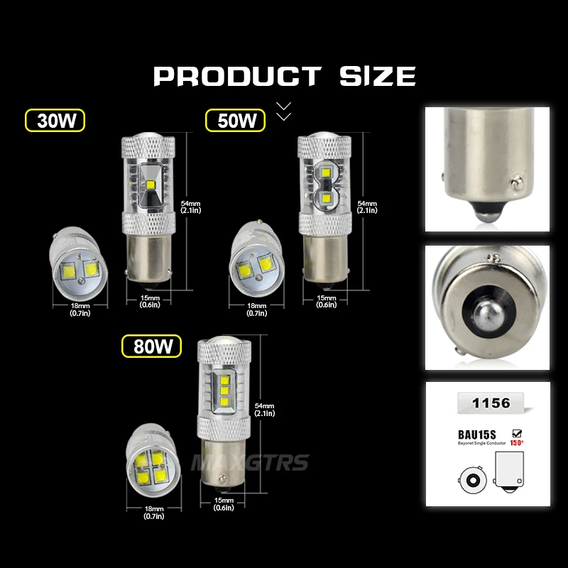 2x S25 1156 BAU15S PY21W чип CREE 6000K светодиодные противотуманные фары DRL лампы сигнала
