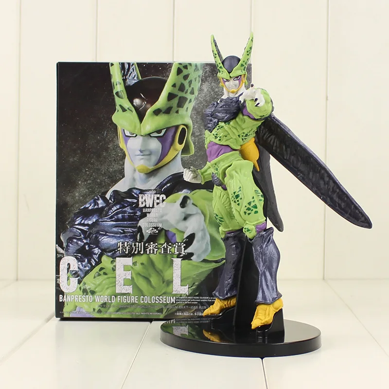 Dragon Ball Z Figures trunks Cell BWFC экшн фигурка Окончательная форма сотовый Колизей Аниме Драконий жемчуг зет модель игрушки - Цвет: Cell With Box