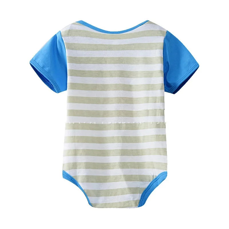 Боди в полоску для маленьких мальчиков потрясающая Одежда новорожденных костюмы
