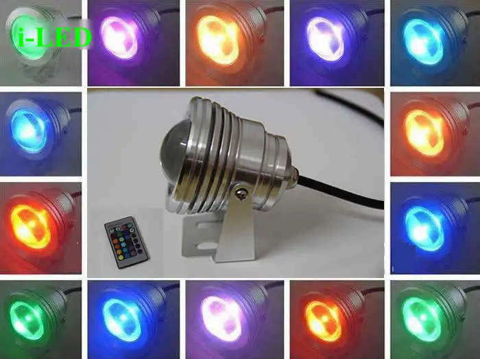 8pcs/lot IP68 10W 12V rgb Underwater LED Floodlight Landscape Light Fountain Pond Lamp Bulb | Лампы и освещение
