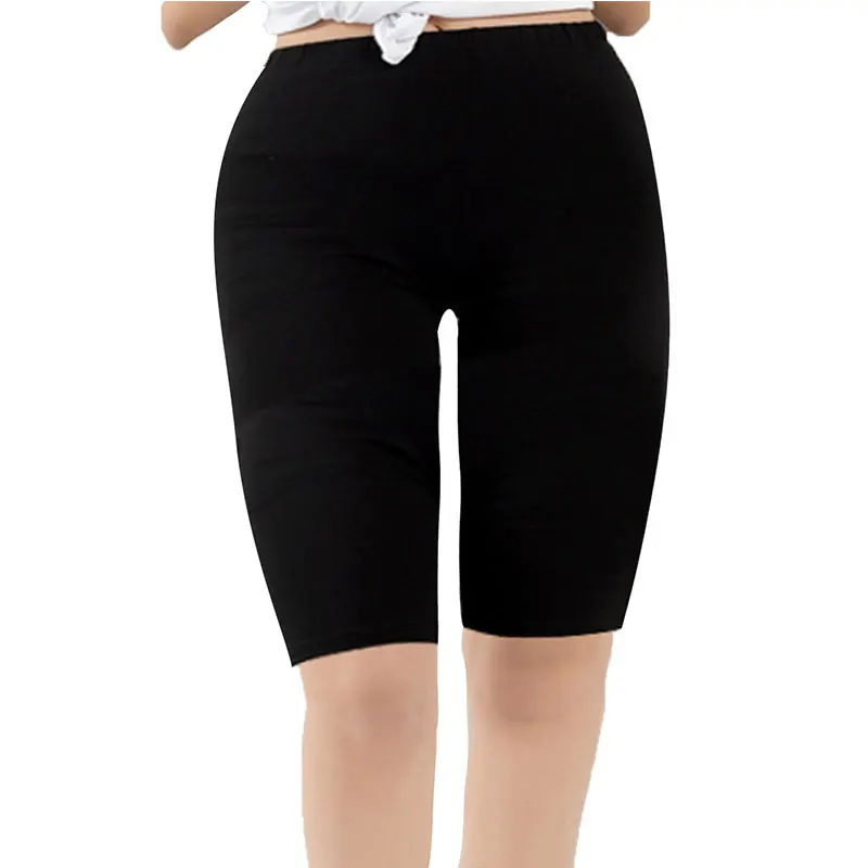 AZUE Women's Modal Short Leggings Basic Plus Size Leggings Smooth High Elasticity  Knee Length Korte Leggings For Women