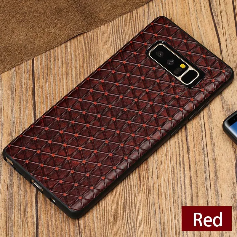 Бизнес все включено натуральная кожа чехол для телефона для samsung S10plus A9 J7 сейсмостойкость для samsung Galaxy note 10 A70 - Цвет: Красный