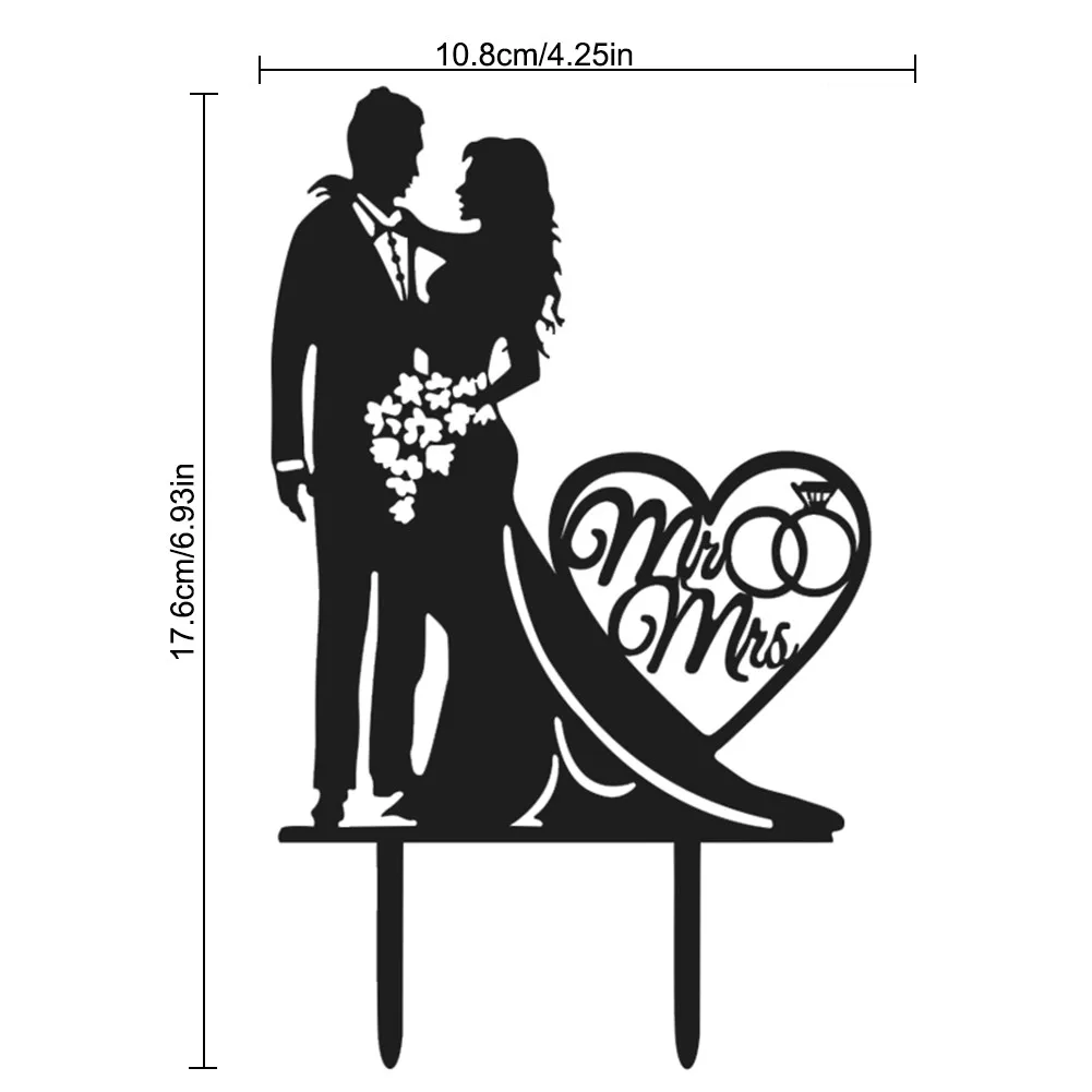 Свадебный торт вставка торт Топпер невеста жених Mr Mrs торт Топпер Свадьба День Рождения Вечеринка торт украшение вечерние партии подарки