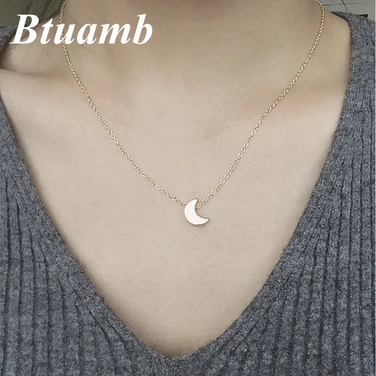 Btuamb минимализм Луна ожерелья для мужчин Лидер продаж цвета: золотистый