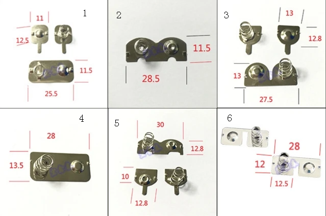 

mix 6kinds no.5 aa battery packs springs