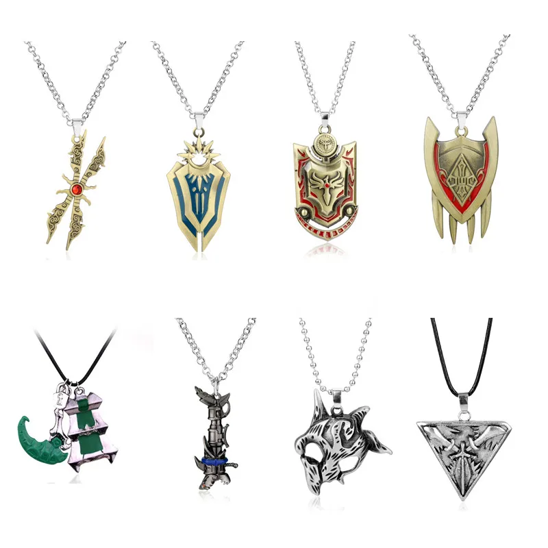 

Creative Jewelry Game LOL Necklace Metal Pendant Necklaces Weapon Model Necklace Men Women Charm Chain Collier