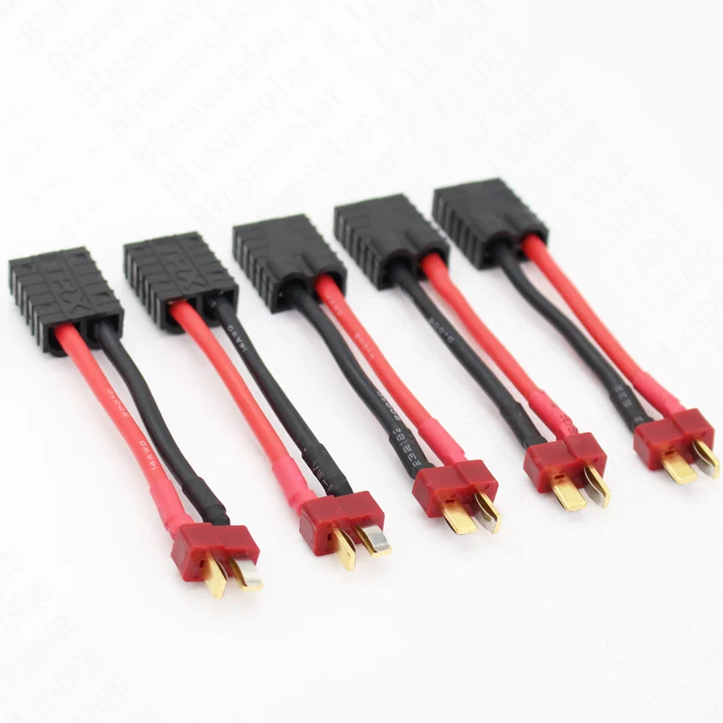 

100 pcs/lot hot selling TRX Connector to Dean T Plug Male With 14AWG 60MM Charge Cable for RC Model ZD0208