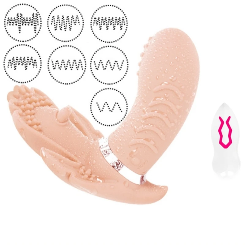 Фаллоимитатор бабочка вибратор для женщин Стимулятор клитора эротические