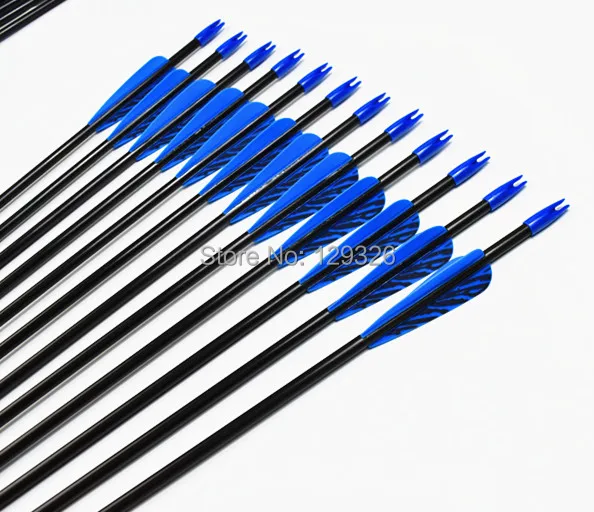 GPP 12-PK 28&quot Tiger Vanes Fiberglass Archery Target Arrows - Practice or Youth for Recurve Bow 4 COLORS | Спорт и развлечения
