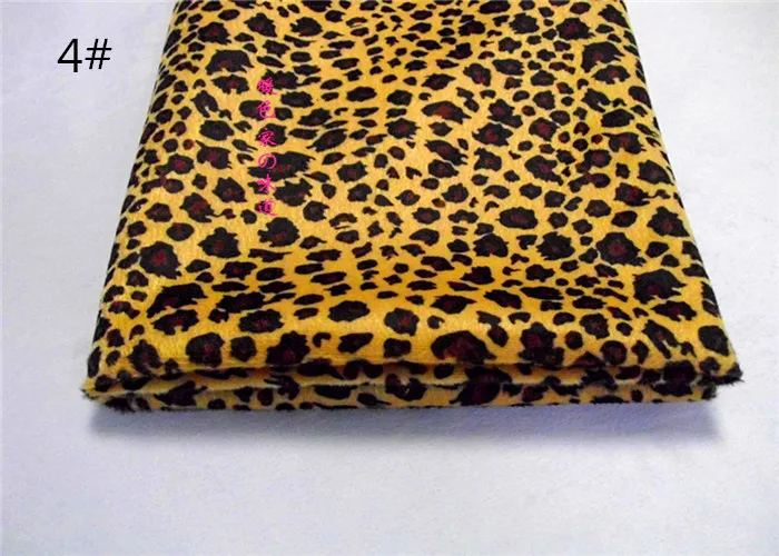 1 метр печать леопардовый узор ткань в виде животного короткие волосы велбоа для