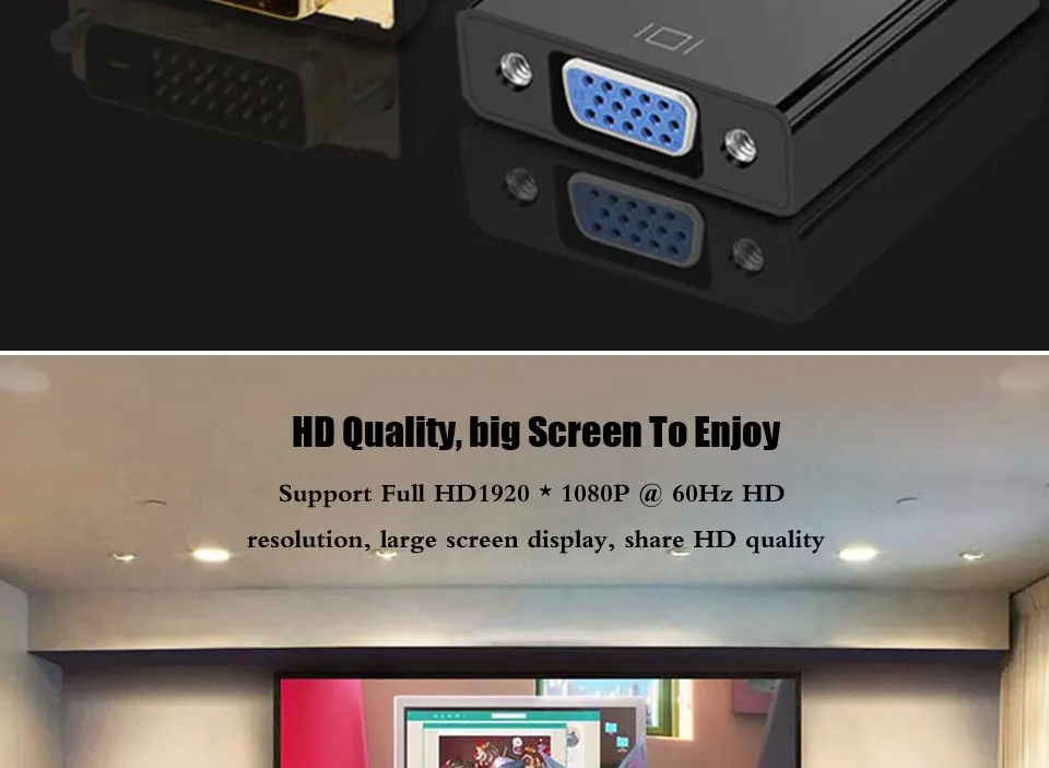 HD 1080P DVI Мужской к VGA Женский видео конвертер Кабель-адаптер DVI 24+ 1 25 Pin к VGA кабель для ТВ ПК Дисплей DVI-D VGA