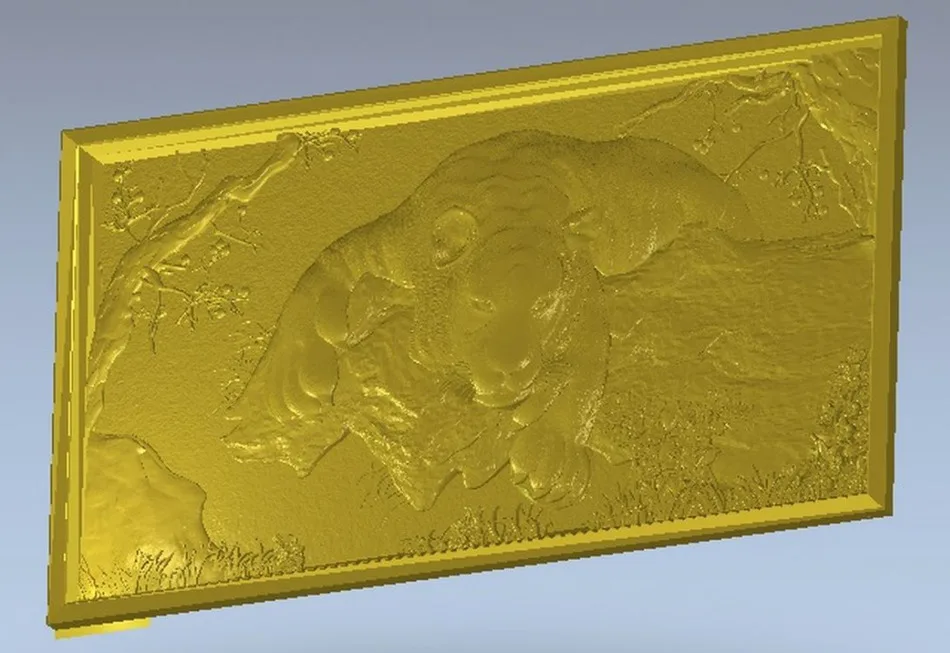 Модель 3D stl для станка с ЧПУ Panno_tiger|3d models|stl model3d |