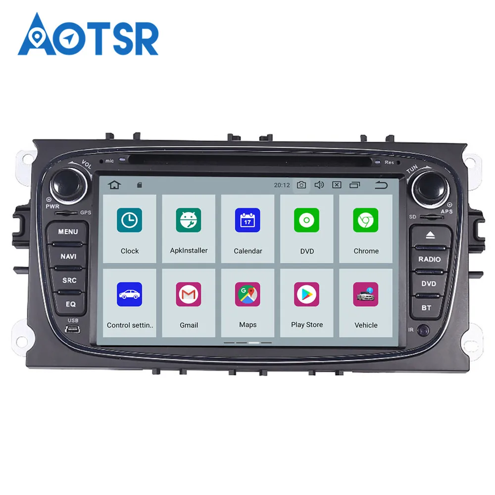 Автомобильный DVD плеер 8 ядер Android 9 0 GPS навигация для FORD/Focus/S MAX/Mondeo/C MAX Galaxy