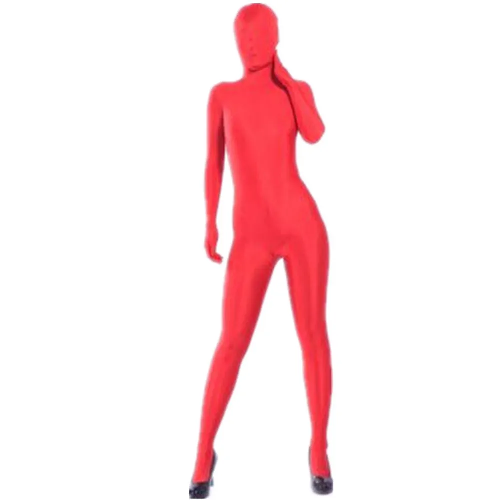 SCF015) красный лайкра спандекс блестящие колготки унисекс Оригинальные  Фетиш Zentai костюмы | AliExpress