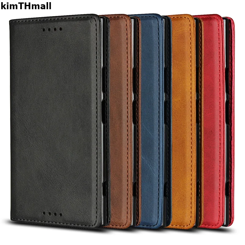 

Case For Sony Xperia XZ XZS Premium XZ1 Flip Cover for Sony XZ1 Compact case PU leather Magnet Wallet Soft Phone case kimTHmall