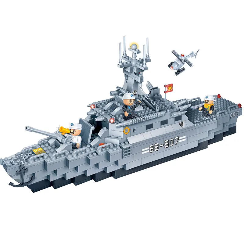 Военные Фрегаты BanBao строительные блоки развивающие игрушки модель 8415 Детские