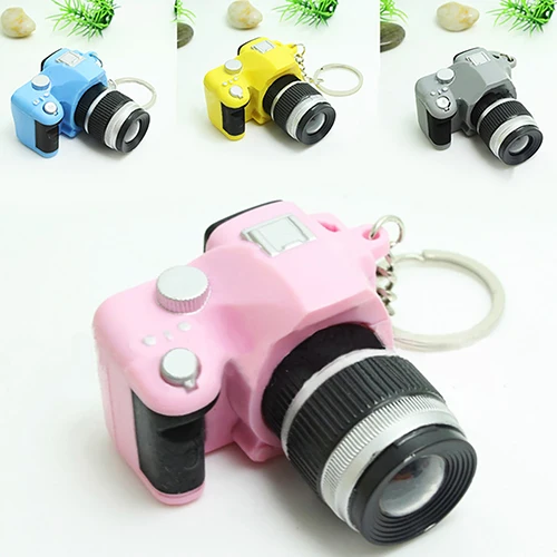 Милый мини цифровой зеркальный брелок со светодиодной вспышкой и одним