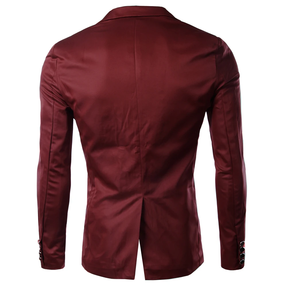 2017 Новая мода Повседневное Блейзер Для мужчин Slim Fit Куртка Мужской пиджак пальто