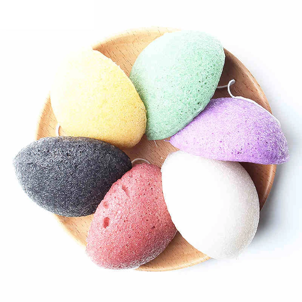 Натуральное косметическое средство для очистки лица Konjac Konnyaku 6 цветов|sponge puff|facial
