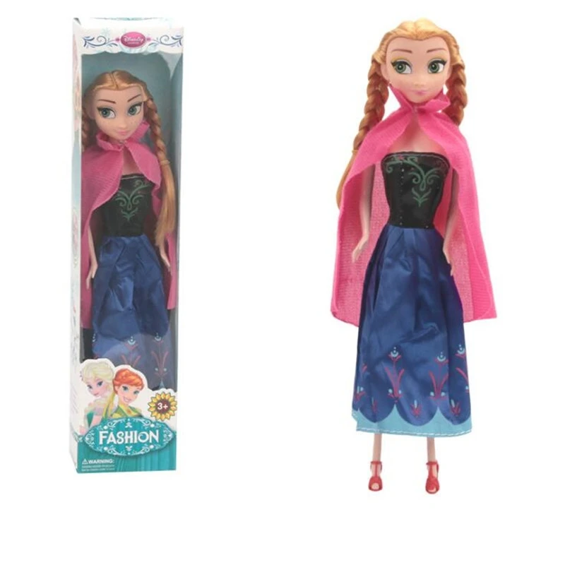 Anna 6 Joint Small 1 Новые игрушки 31 см, кукла принцессы Анны и Эльзы для девочек, 12 подвижных суставов, подарки на день рождения, милый подарочный набор для девочек Pelucia Boneca Juguetes Titto - Цвет: Anna 6 Joint Small 1