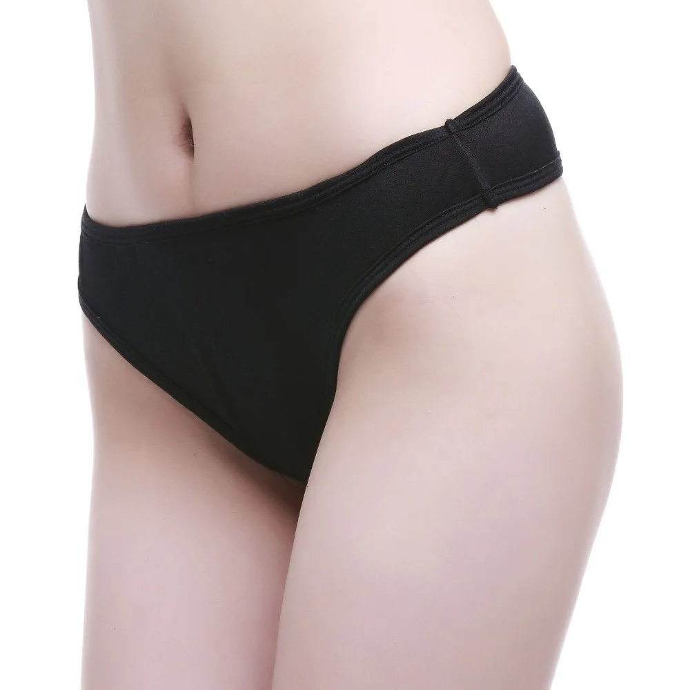 Women Thong 4 Pair 100% Pure Knit Silk Lingerie Panties Size US S M L XL XXL