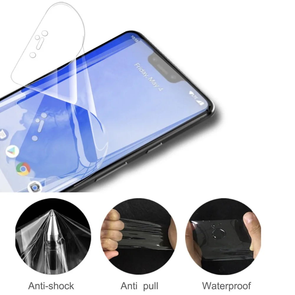 5PCS/Lot Pixel 3 3A XL Full Cover Hydrogel Screen Protector for Google 2 2XL 4 4XL TPU Front Protective Film HD Clear | Мобильные