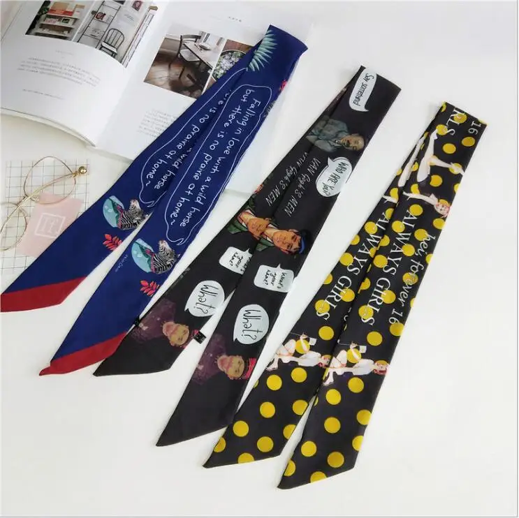 Новинка 2019 шарф маленький в национальном стиле с цветочным принтом женский