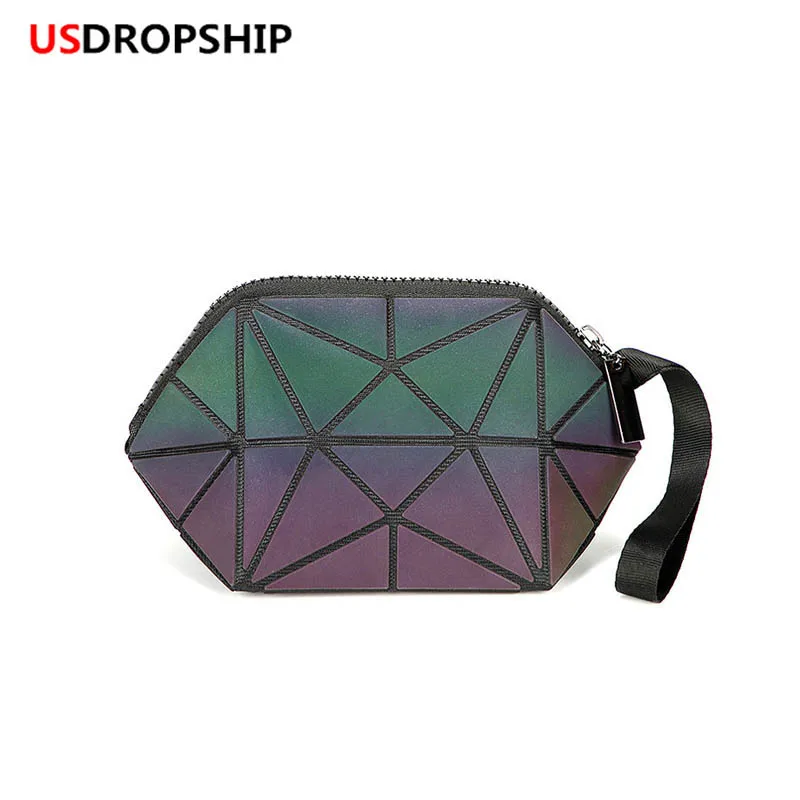 USDROPSHIP новый световой Складная Сумочка для косметики геометрический образ