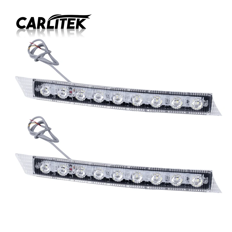 CARLitek 2 шт. led automotivo drl Белый указатель поворота желтый Дневной светильник для