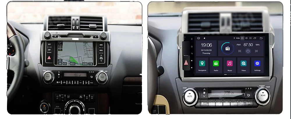 KOOCAVS 10 2 "IPS Android 9 0 Автомобильный GPS радио плеер для Toyota New Prado 150 2014 2015 с 4 Гб + 64 ГБ
