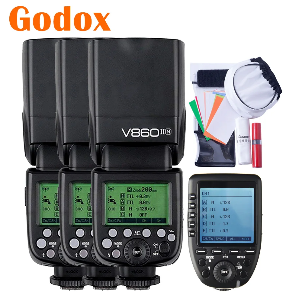 Godox 2 4G TTL HSS V860II N Вспышка Speedlite Xpro передатчик для Nikon D850 D750 D7200 D5300 D800 D5 D500 D3200
