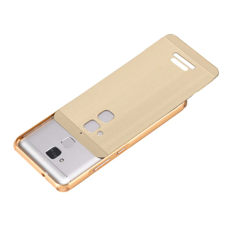 For Asus Zenfone 3 Max ZC520TL 5.2" Case Metal Frame Cover with Brushed Back Hard for |