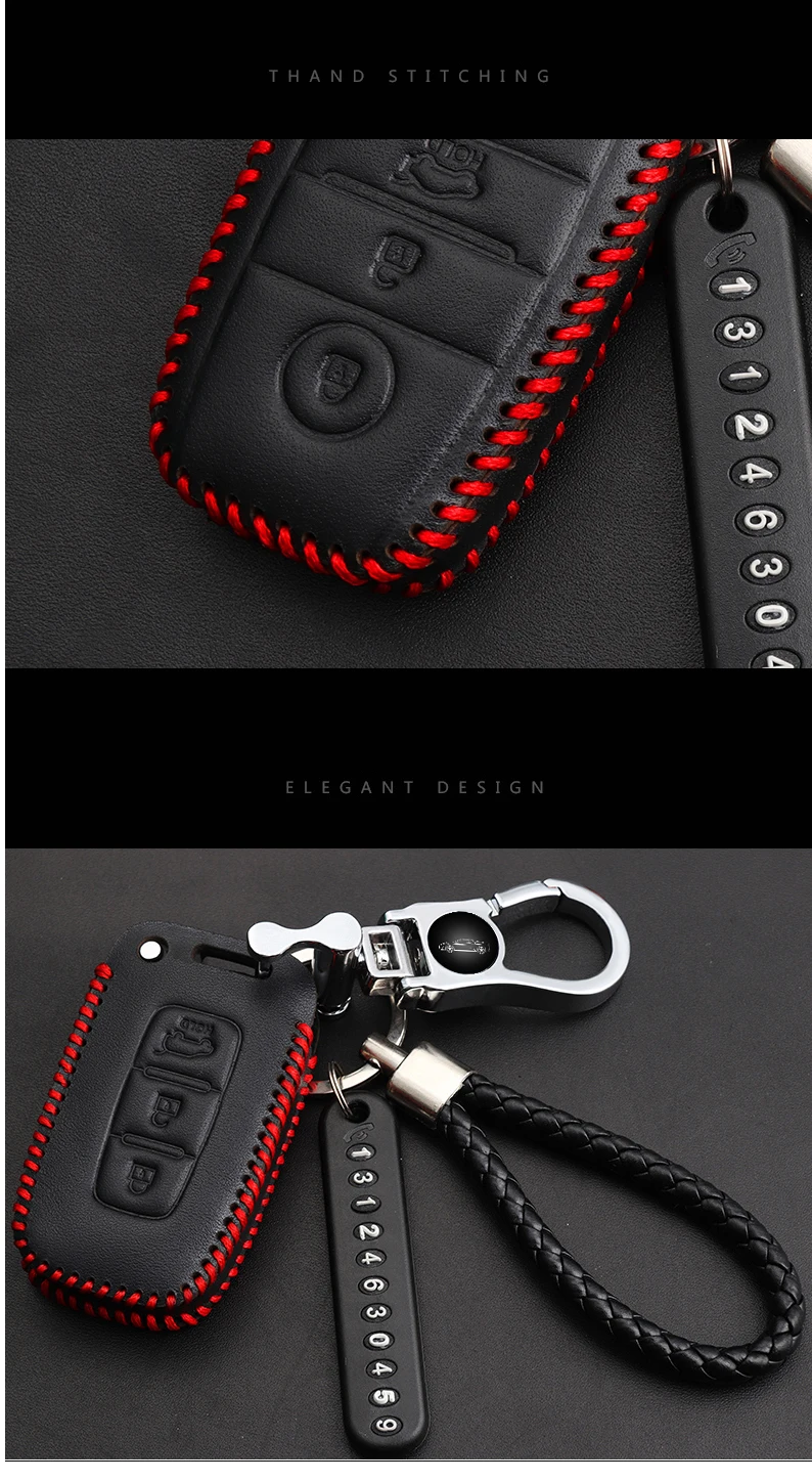 Кожаный мужской чехол для ключей KIA K3 K5 K2 K4 Kx3 kx5 kxcross для ключей из натуральной кожи