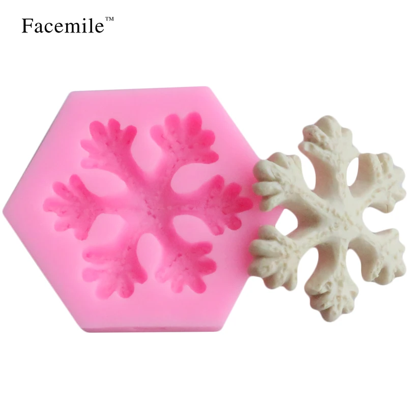 Facemile Рождественская форма снежинки силиконовые инструменты для торта мыла