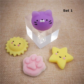 as picture show 4 шт./лот Kawaii мягкие милые ленивые коты мини-Распаковка медленно поднимается мягкими умными мягкими ручками телефон ремень ремни детские подарки - Цвет: as picture show