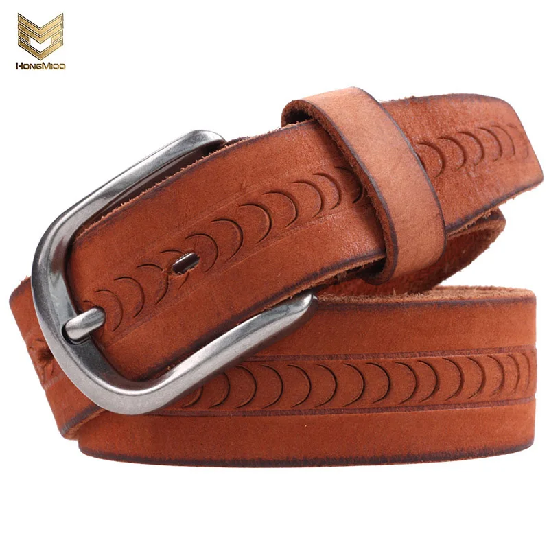 2017 New Arrival Cowboy Designer Belts Men High Quality Real Cowhide Genuine Leather Mens Belts Luxury Quality Ceintures Soft