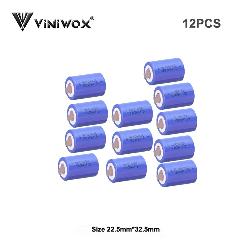 12PCS Ni-CD 1500 мА/ч, 4/5SC 1,2 V Перезаряжаемые аккумуляторные батареи с длительным сроком службы фонарик Мощность банк Мощность инструмент Батарея-гидридных и никель-кадмиевых типов аккумуляторов сотового аккумулятора - Цвет: 12PCS