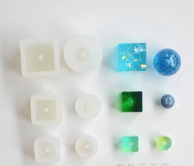 XCDIY (8-16mm) Silicone Mold for square ball beads with hole Resin Mould handmade tool DIY Craft epoxy resin molds | Украшения и