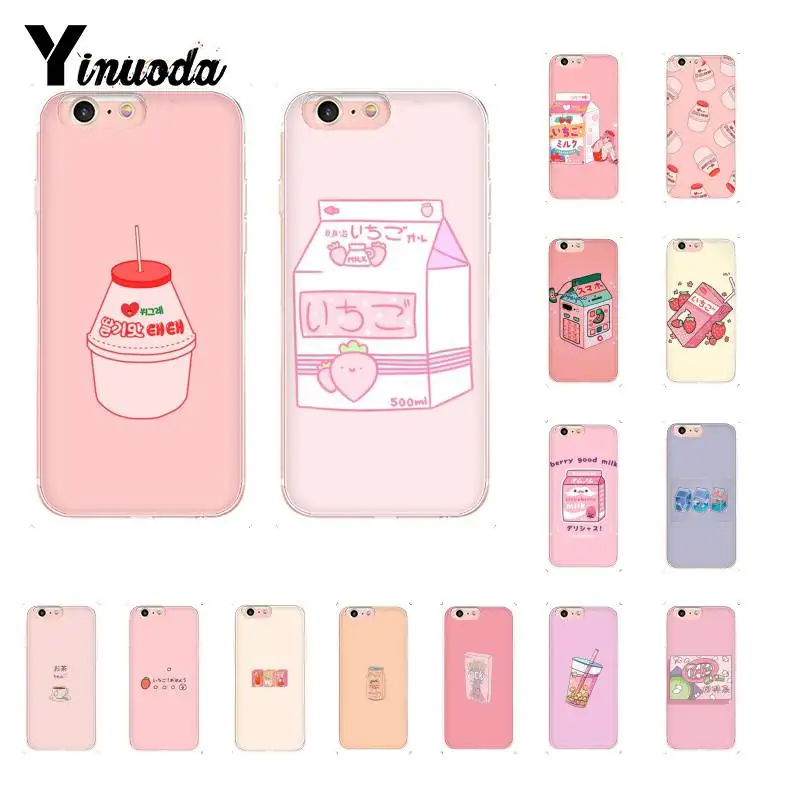 Yinuoda Kawaii японский клубничный молочный пищевой чехол для телефона iPhone 8 7 6 6S Plus X XS MAX