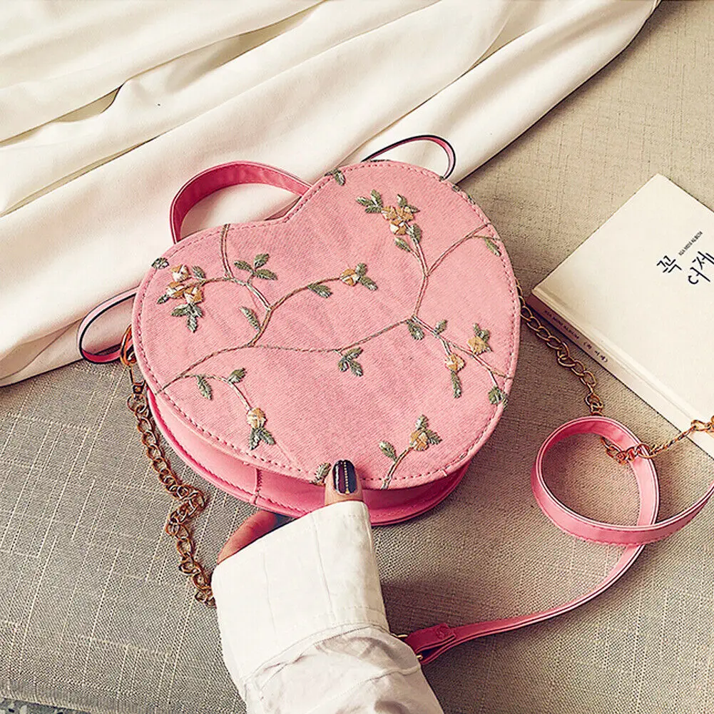 Новая женская кожаная сумка в форме сердца вечерняя сумка-мессенджер на плечо