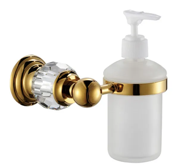 Золотистый дозатор мыла с кристаллами/дозатор для ванной комнаты CY020 |
